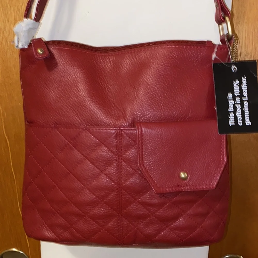 ❤️NWT Great American Leatherworks Gorgeous Red Shoulder Bag